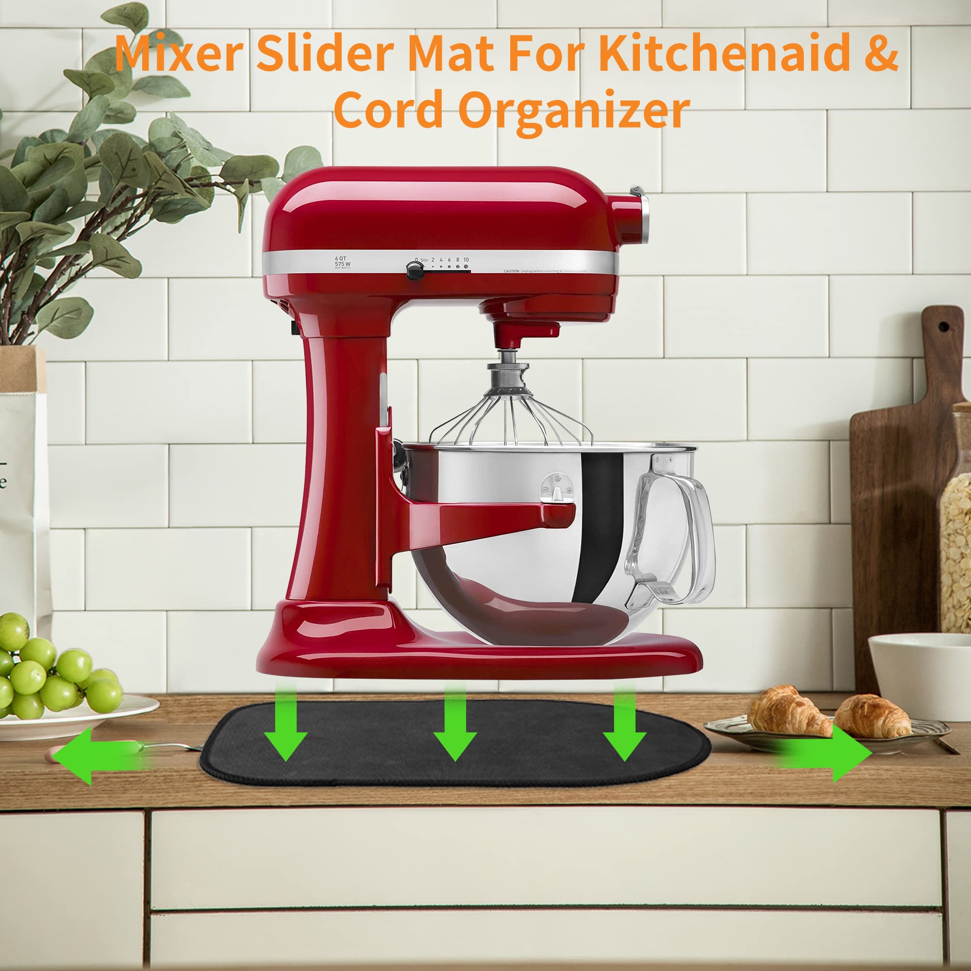 KIDOT Accesorio deslizante para mezcladoras Kitchenaid 5-8qt mejora maniobrabilidad