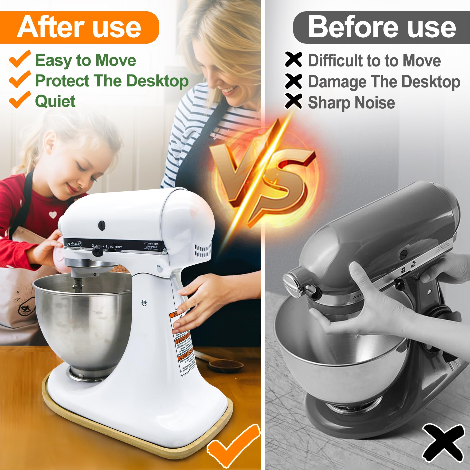 KIDOT deslizante para KitchenAid 4.5-5 Qt Tilt-Head, diseño práctico para reposicionar fácilmente.