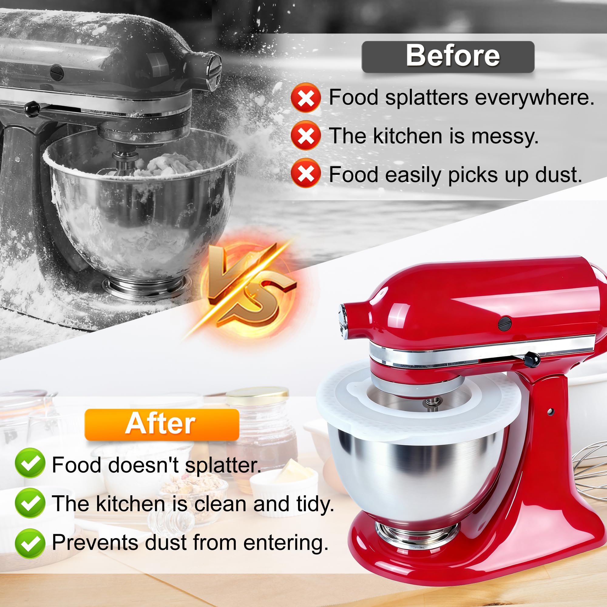 Kidot tapa-silicona para KitchenAid 4,5-5 qt, alta calidad y sellado.