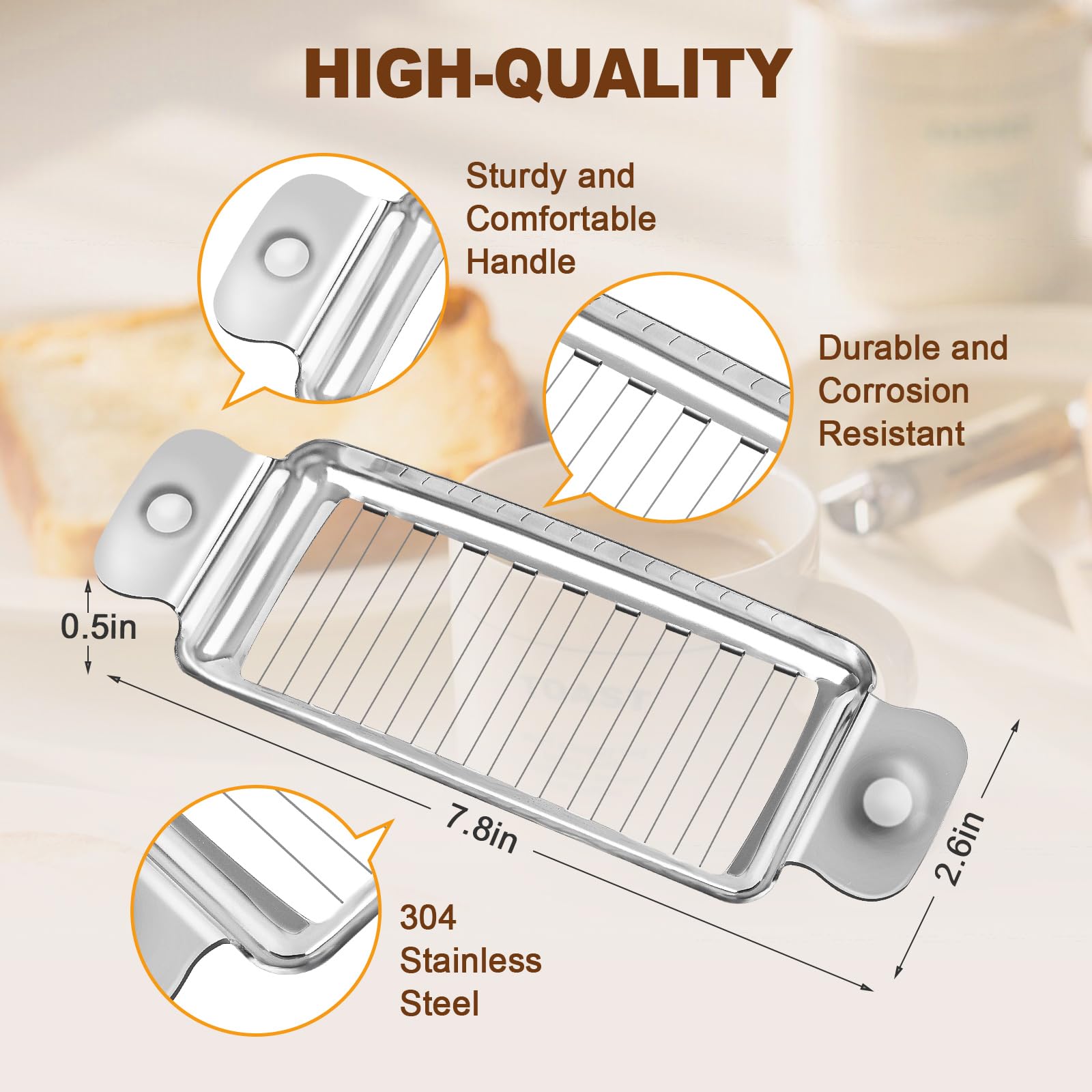 Cortador KIFEFOE para queso en bloques, rebanadas uniformes.
