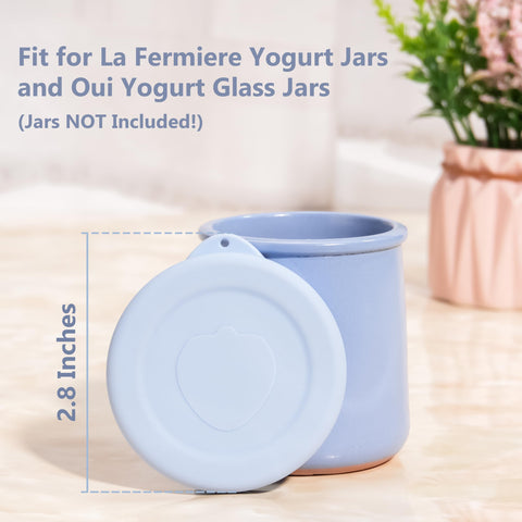 Tapas Kiicii para tarro yogur La Fermière, ideal para almacenar yogur.