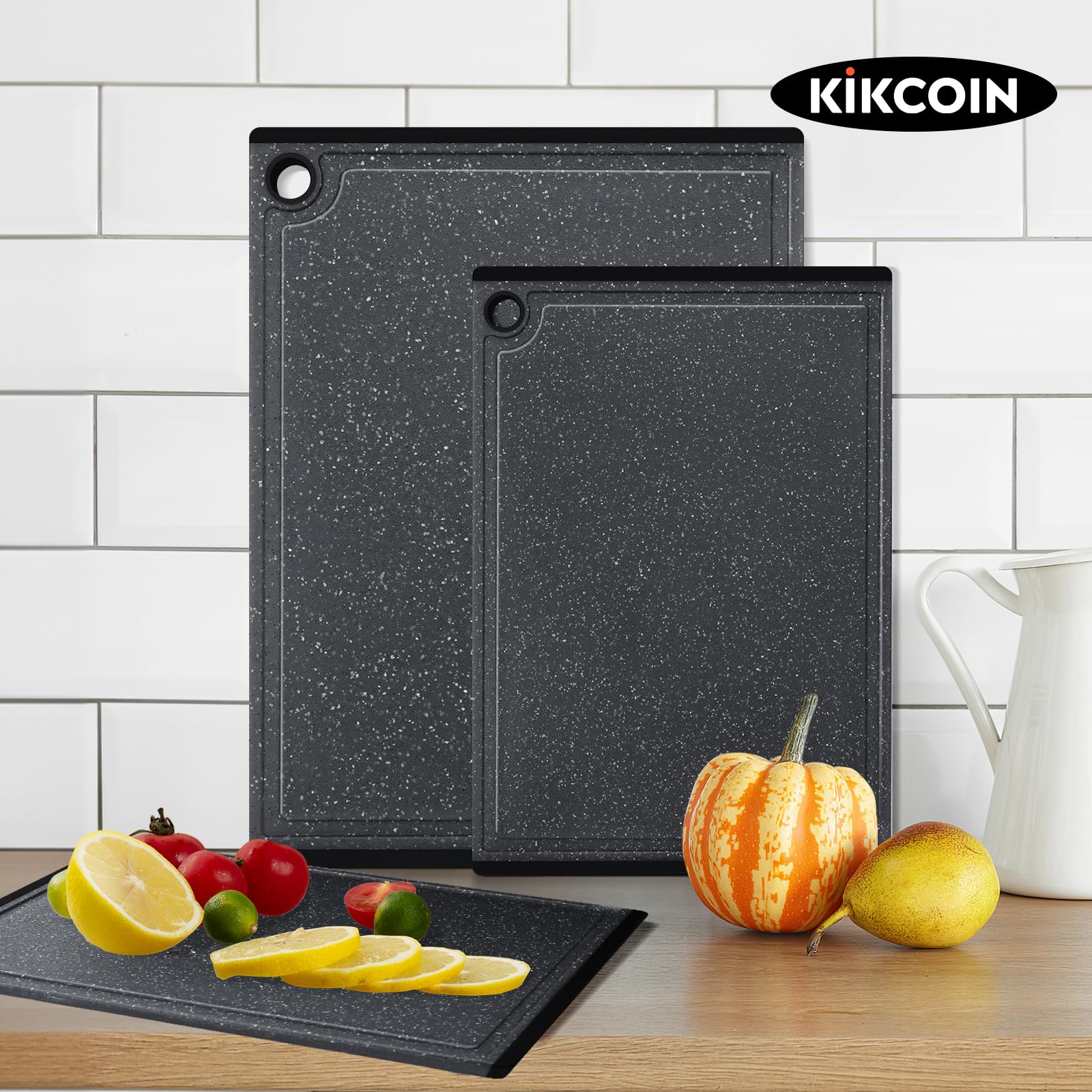 Kikcoin tabla apta para lavavajillas, fácil de limpiar después de cocinar