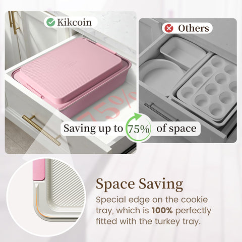 Kikcoin bandejas resistentes a 450°F para hornear estable