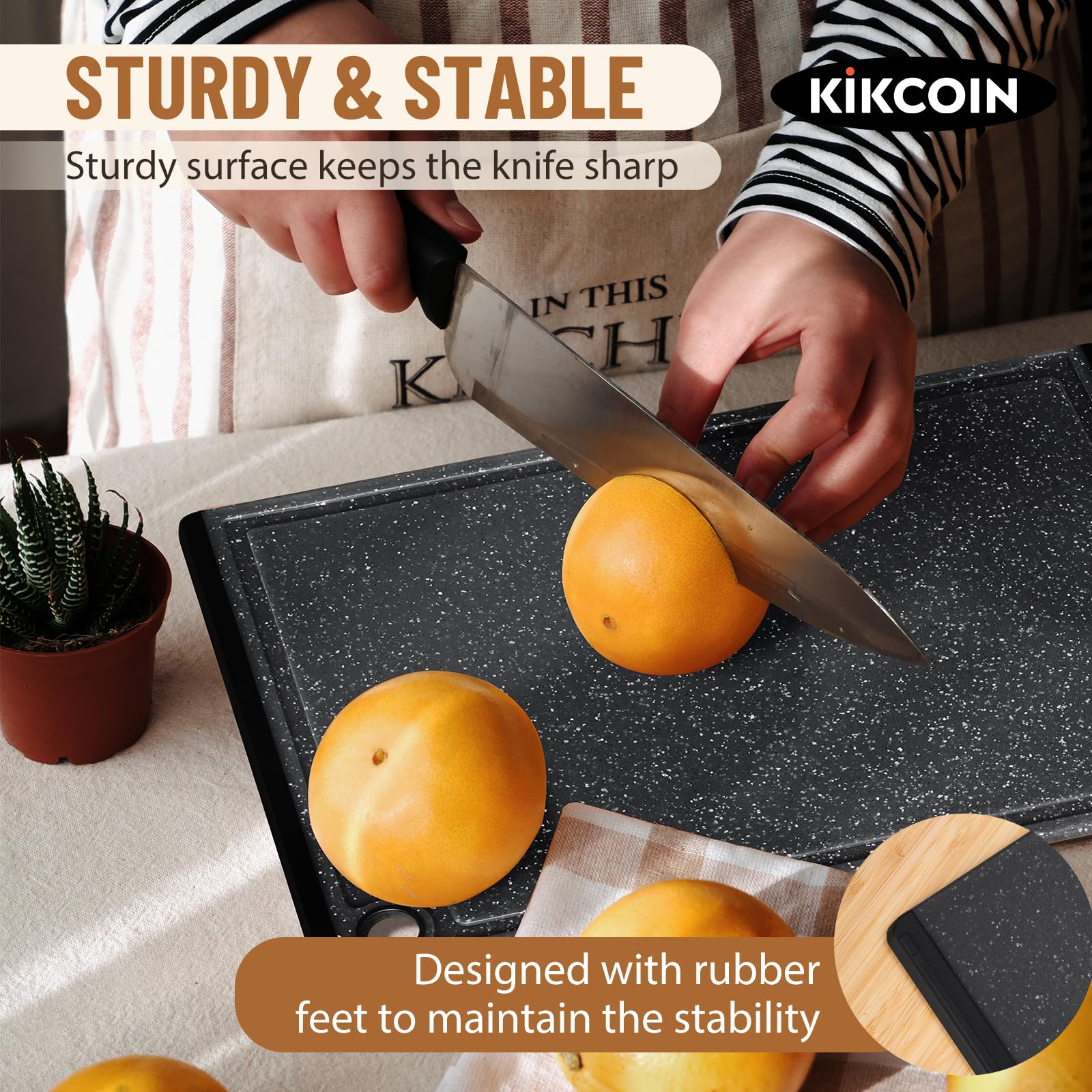 Kikcoin base antideslizante, mantiene la tabla fija durante el corte