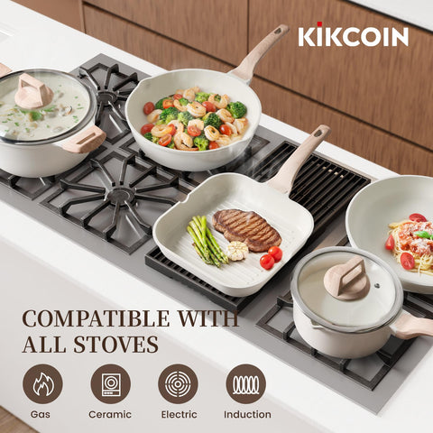 Kikcoin compatible con gas, induccion, ceramica y electrica para cualquier cocina.
