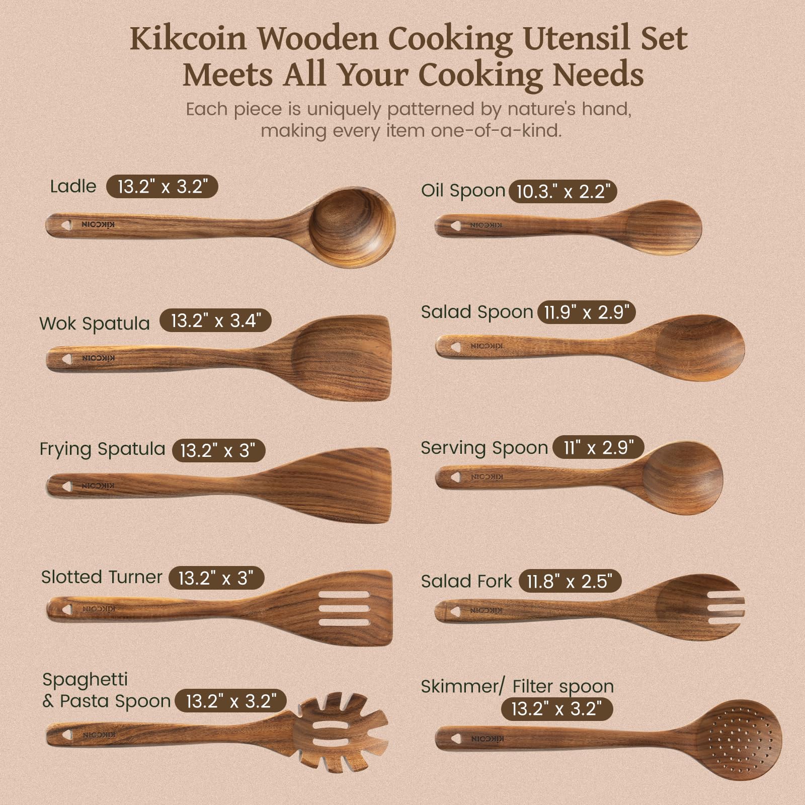 Kikcoin empaque elegante de regalo en teca para aficionados a la cocina.