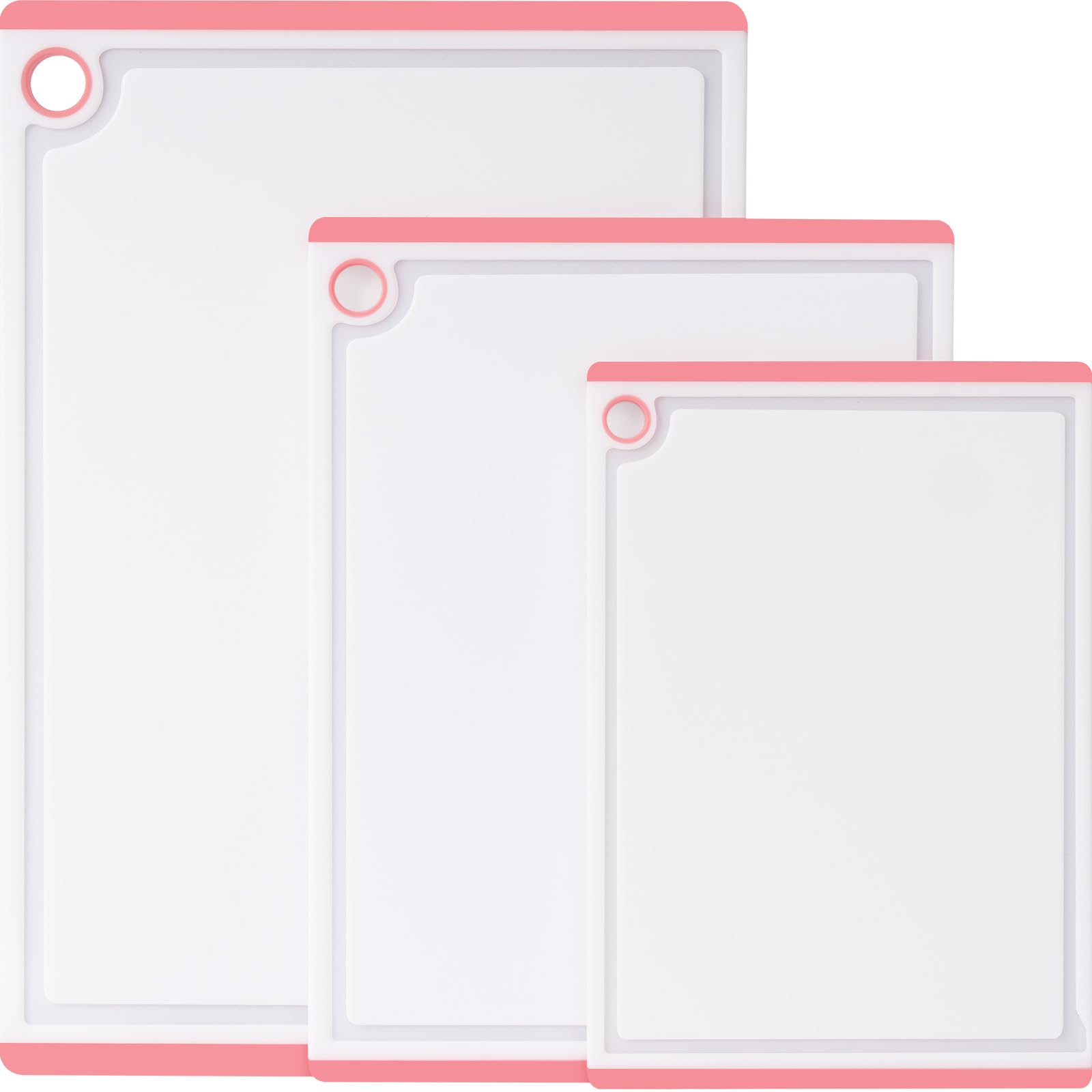 Kikcoin juego de tres tablas rosas para diferentes tareas en la cocina