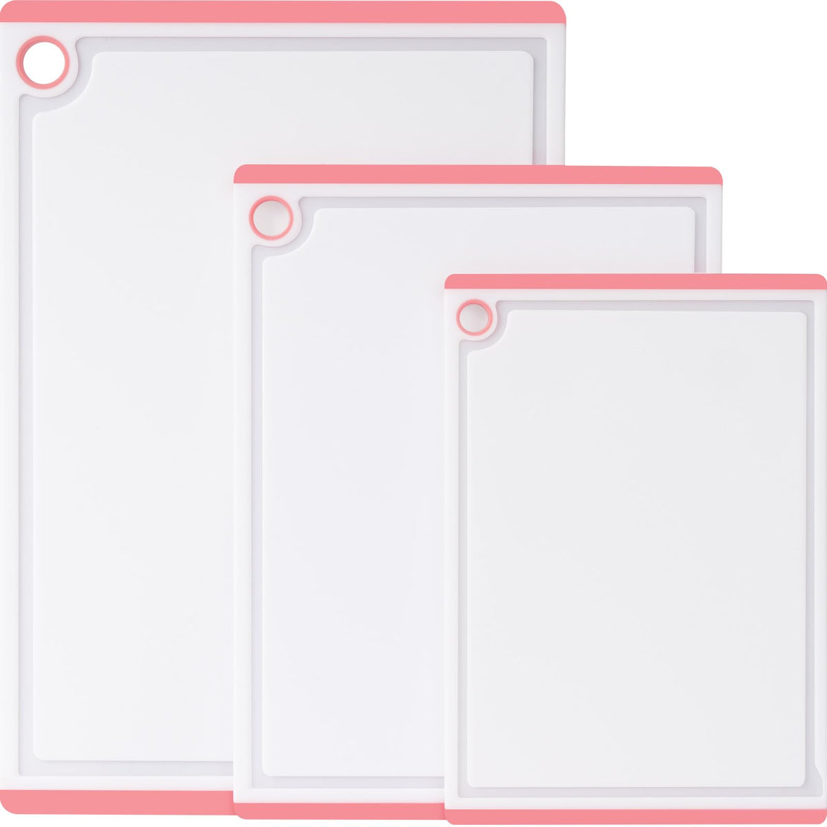 Kikcoin juego de tres tablas rosas para diferentes tareas en la cocina