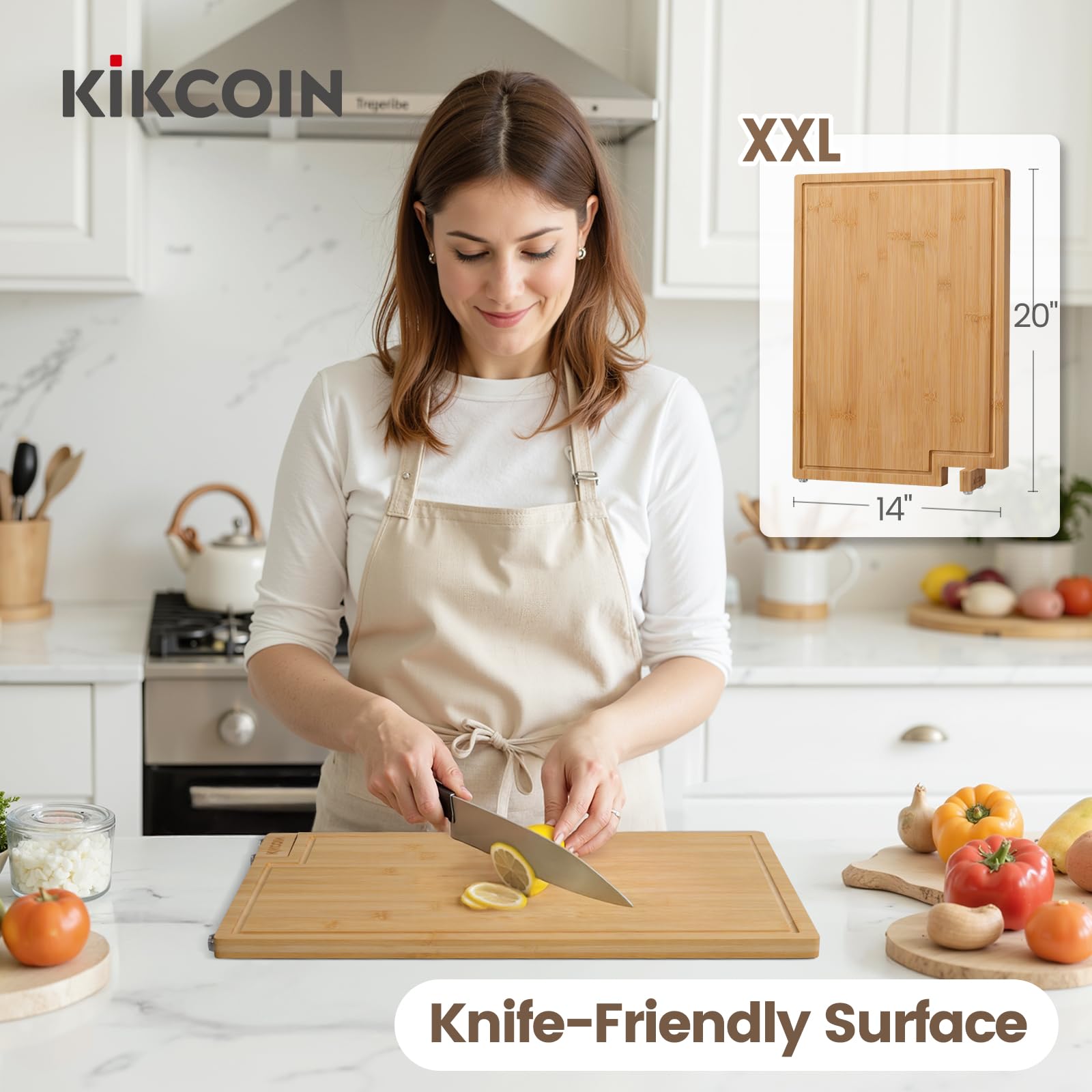 Kikcoin fácil limpieza y cuidado del bambú para uso diario