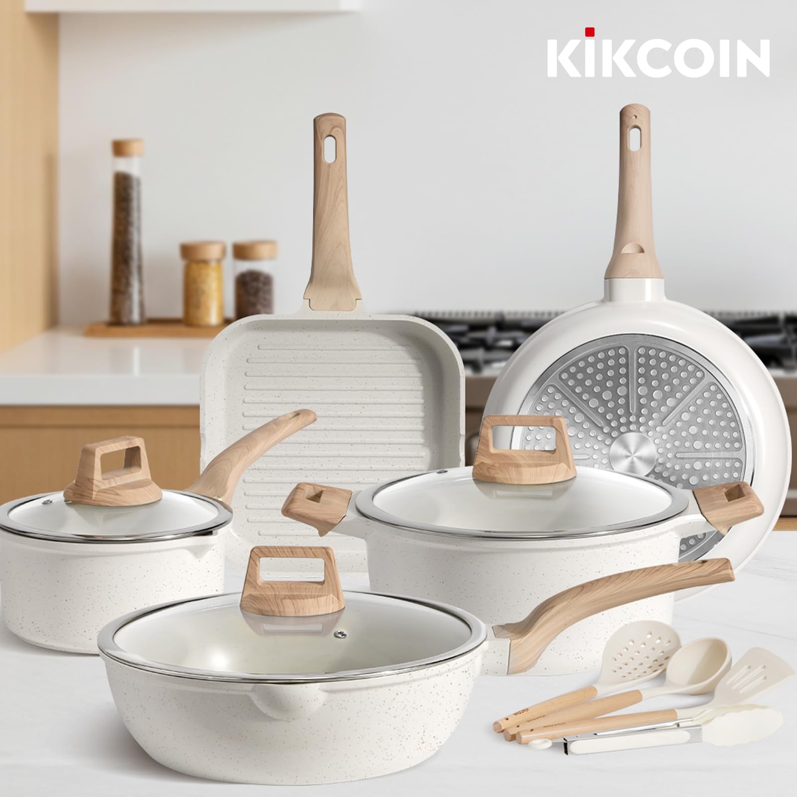 Kikcoin sarten con parrilla integrada para sellar sabores y coccion uniforme.