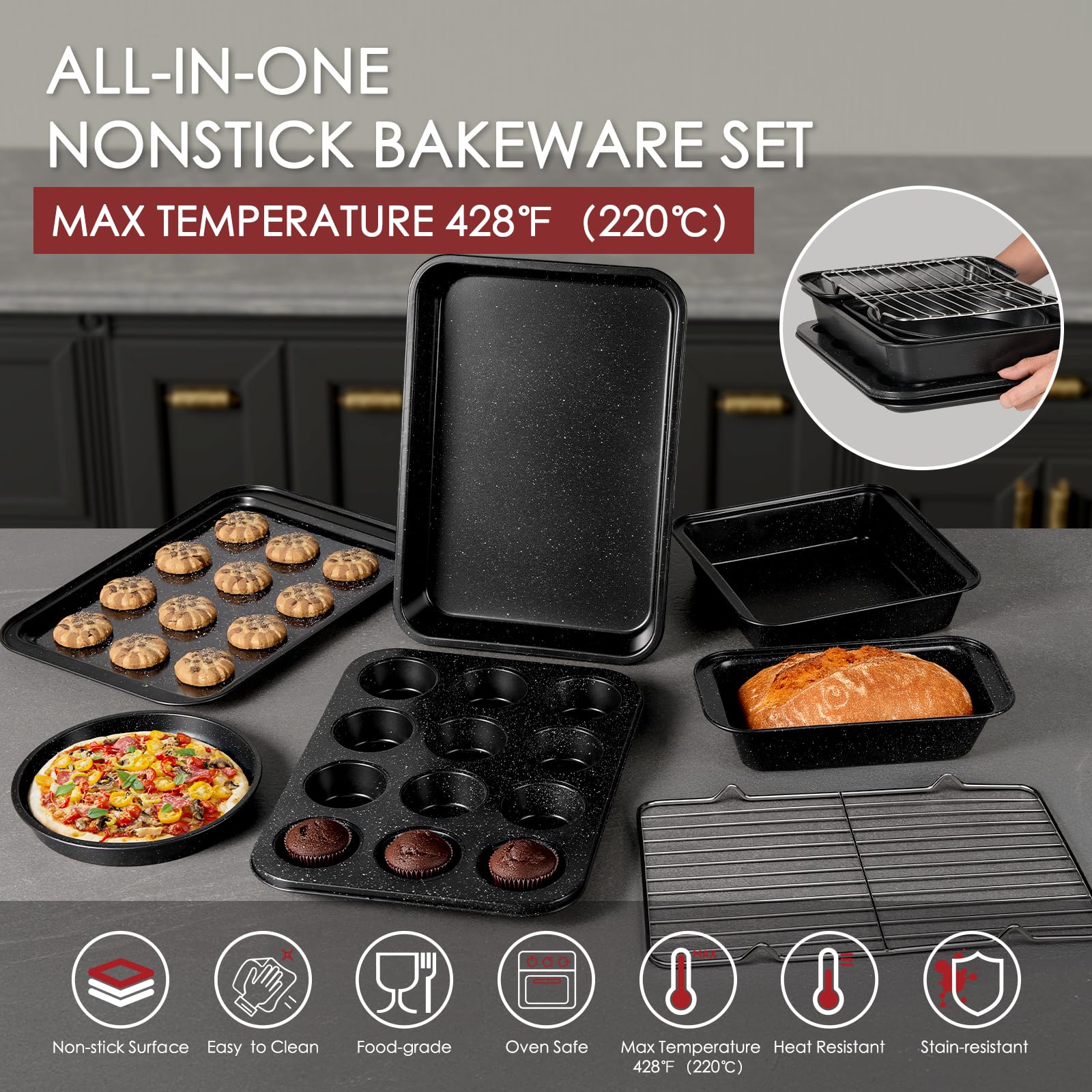 Kikcoin sarten parrilla 9-5 pulgadas: marcas de grill y cocción uniforme.