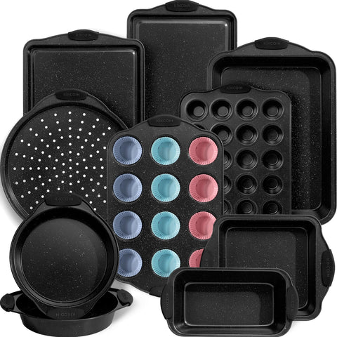 Conjunto Kikcoin de 22 bandejas apilables para hornear, ahorro de espacio.