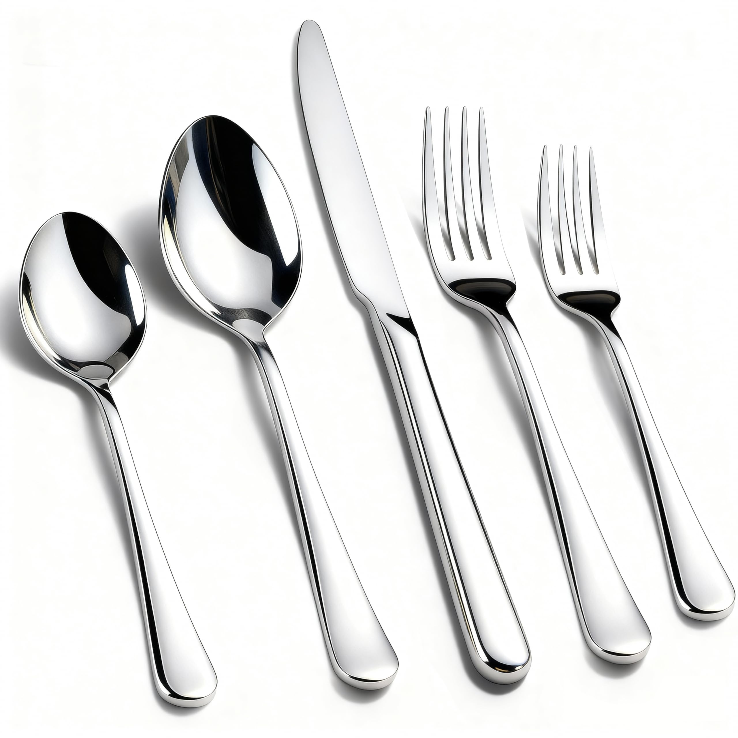 Kikcoin set cubiertos 40 piezas para 8 personas, servicio completo y elegante