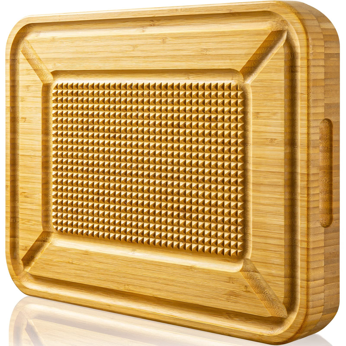 Tabla Kikcoin para pavo con pirámides que mantiene la carne estable durante el trinchar