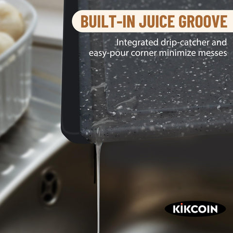 Kikcoin tabla de cortar plástico mediana, ideal para verduras y preparación diaria