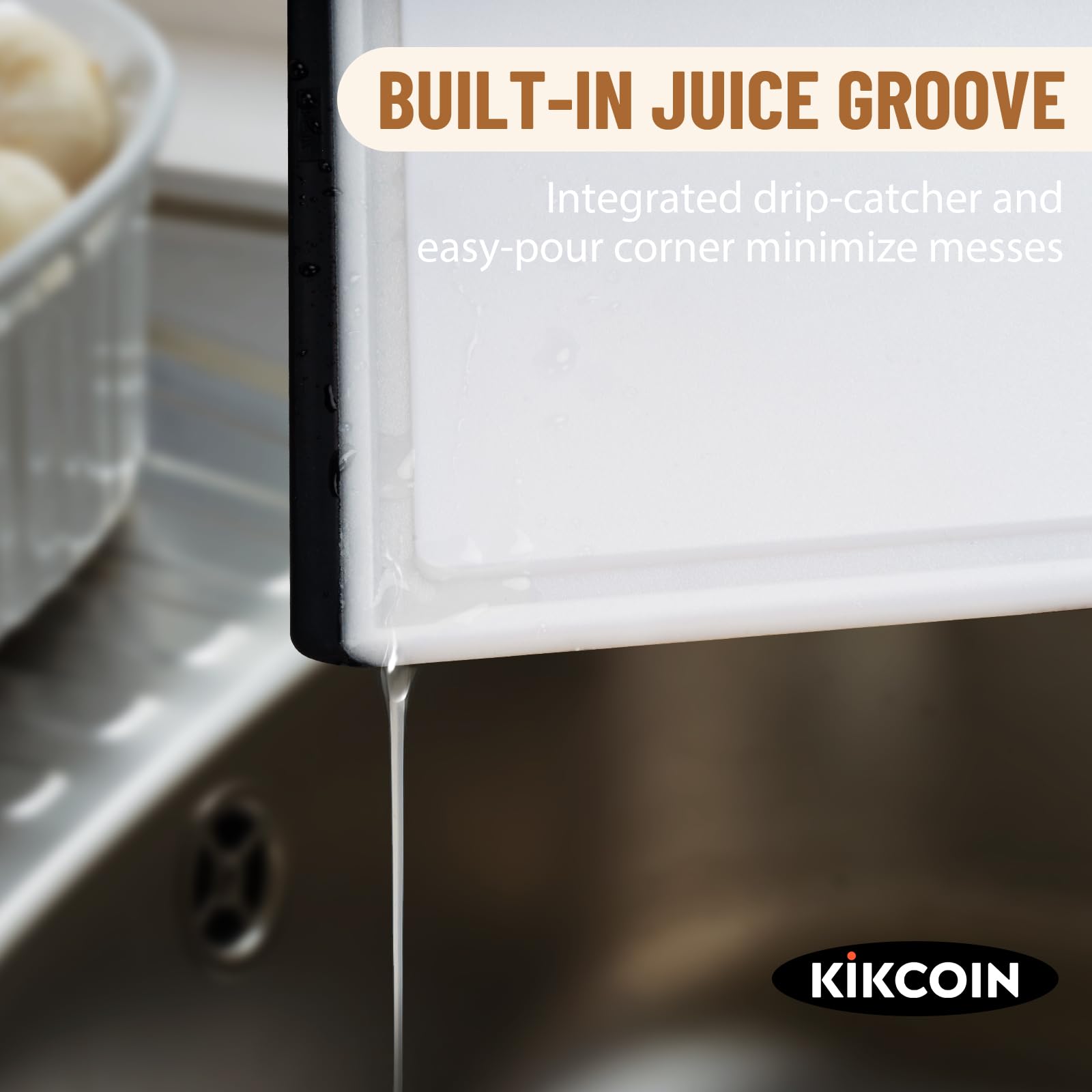 Kikcoin, tabla de corte plástica pequeña: ideal para frutas y degustación