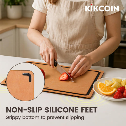 Kikcoin tabla mediana de madera, tamaño práctico para porciones diarias.