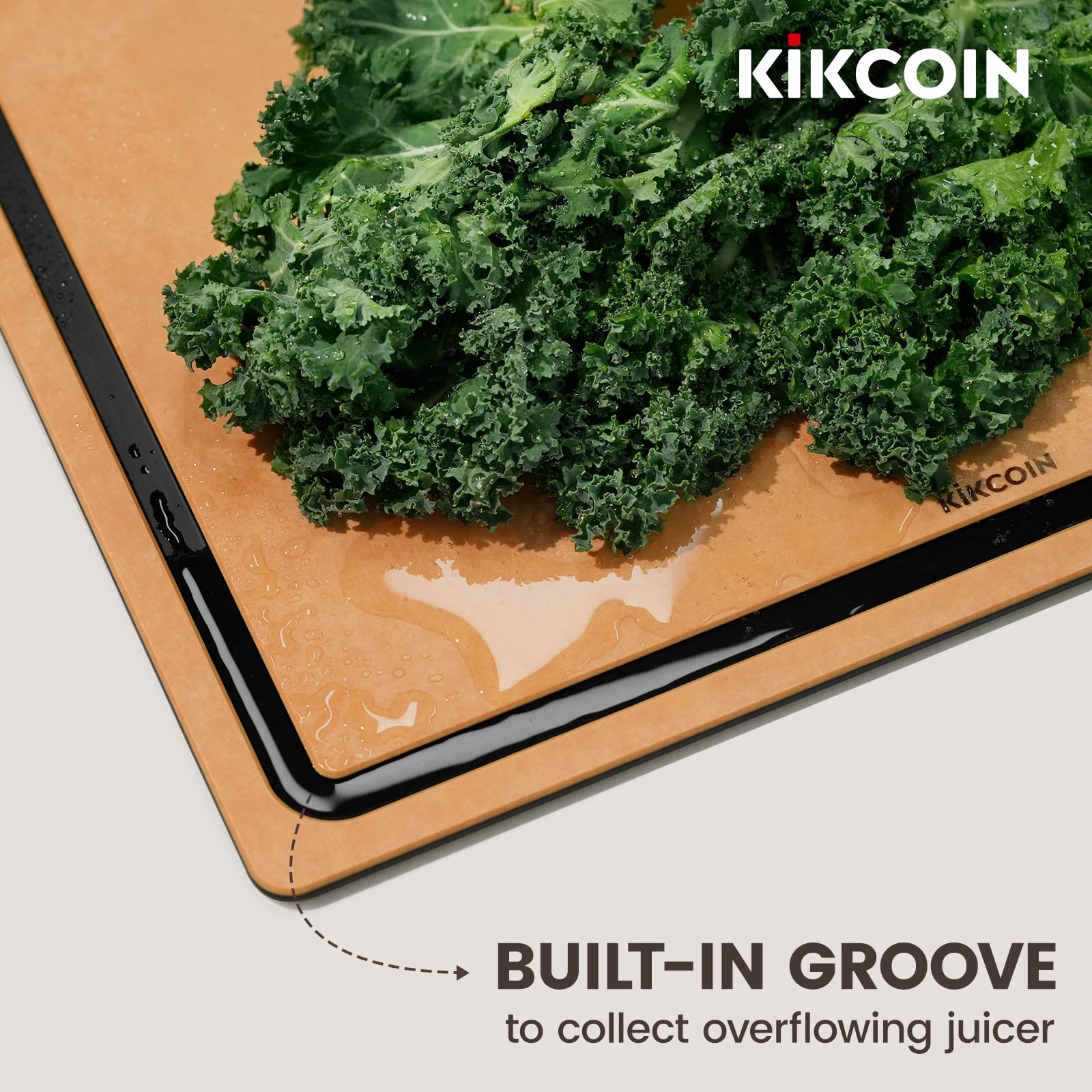 Kikcoin tabla pequeña de madera, ideal para especias y cortes rápidos.