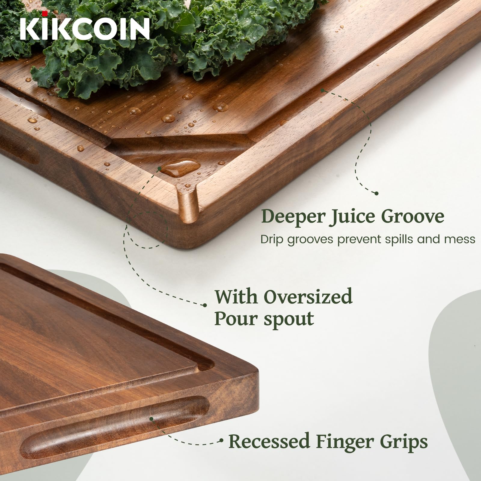 Tabla de servir Kikcoin para quesos y embutidos