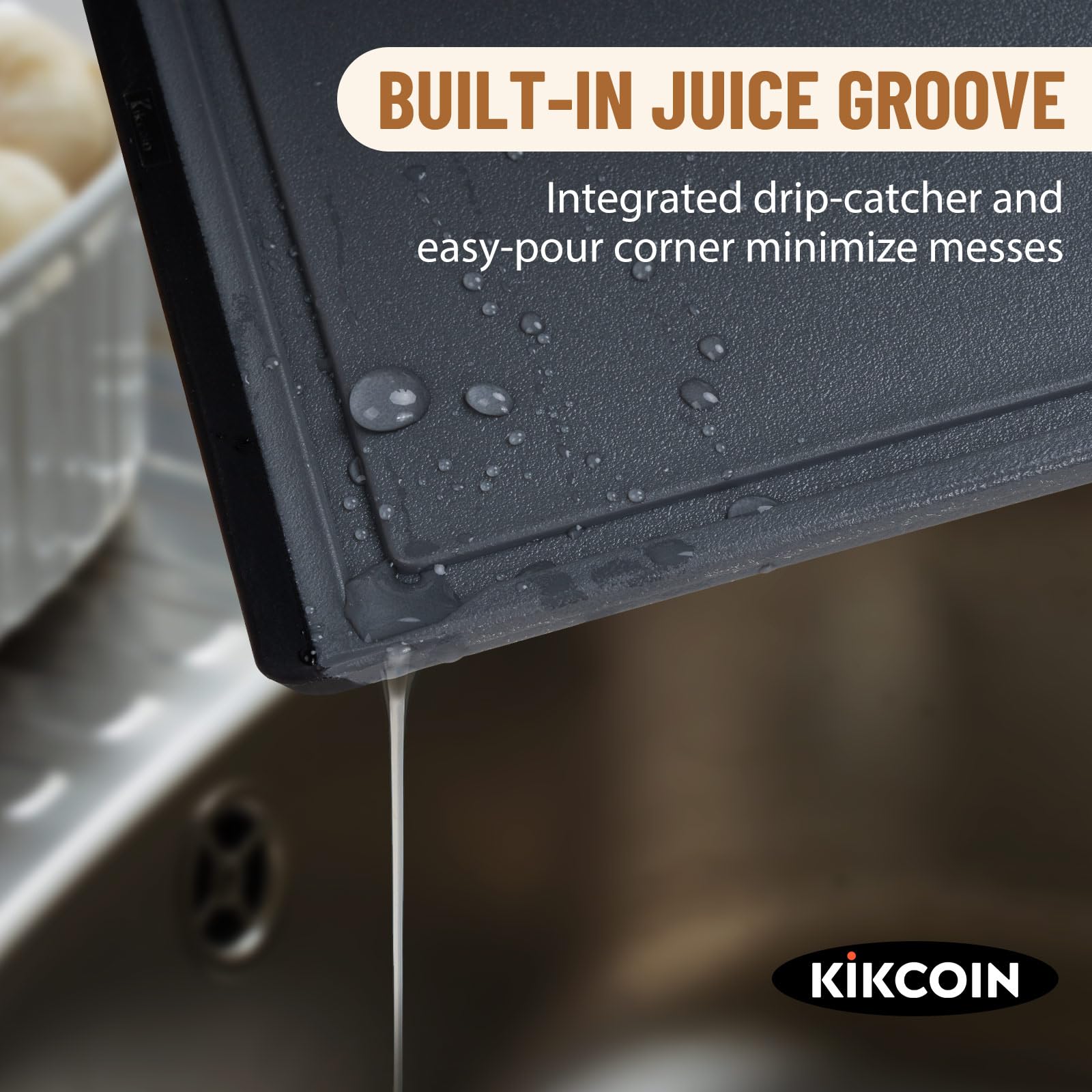 Kikcoin: tabla mediana gris para verduras y cortes diarios.