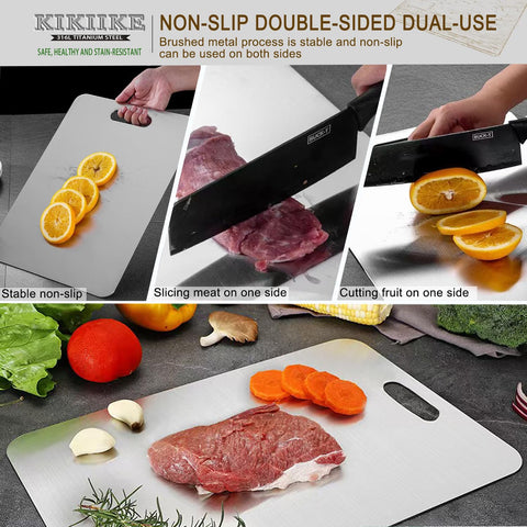 KIKIIKE tabla titanio 15-3x11 pulgadas para cocina moderna