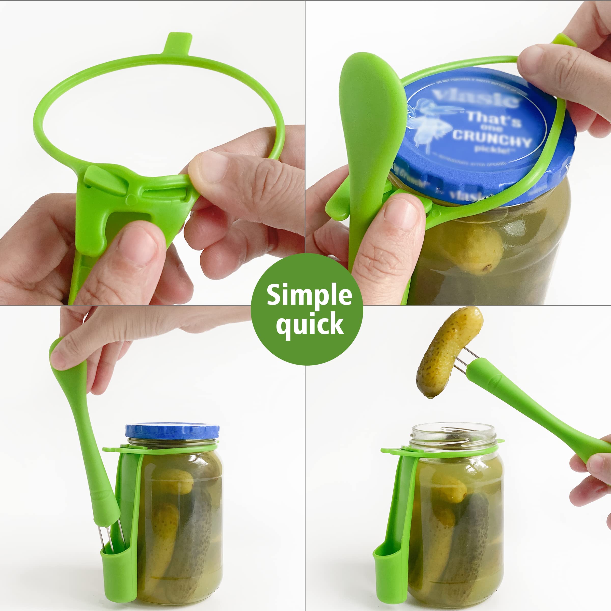KIKINIKO Pickle Fork acero inoxidable con puntas seguras.