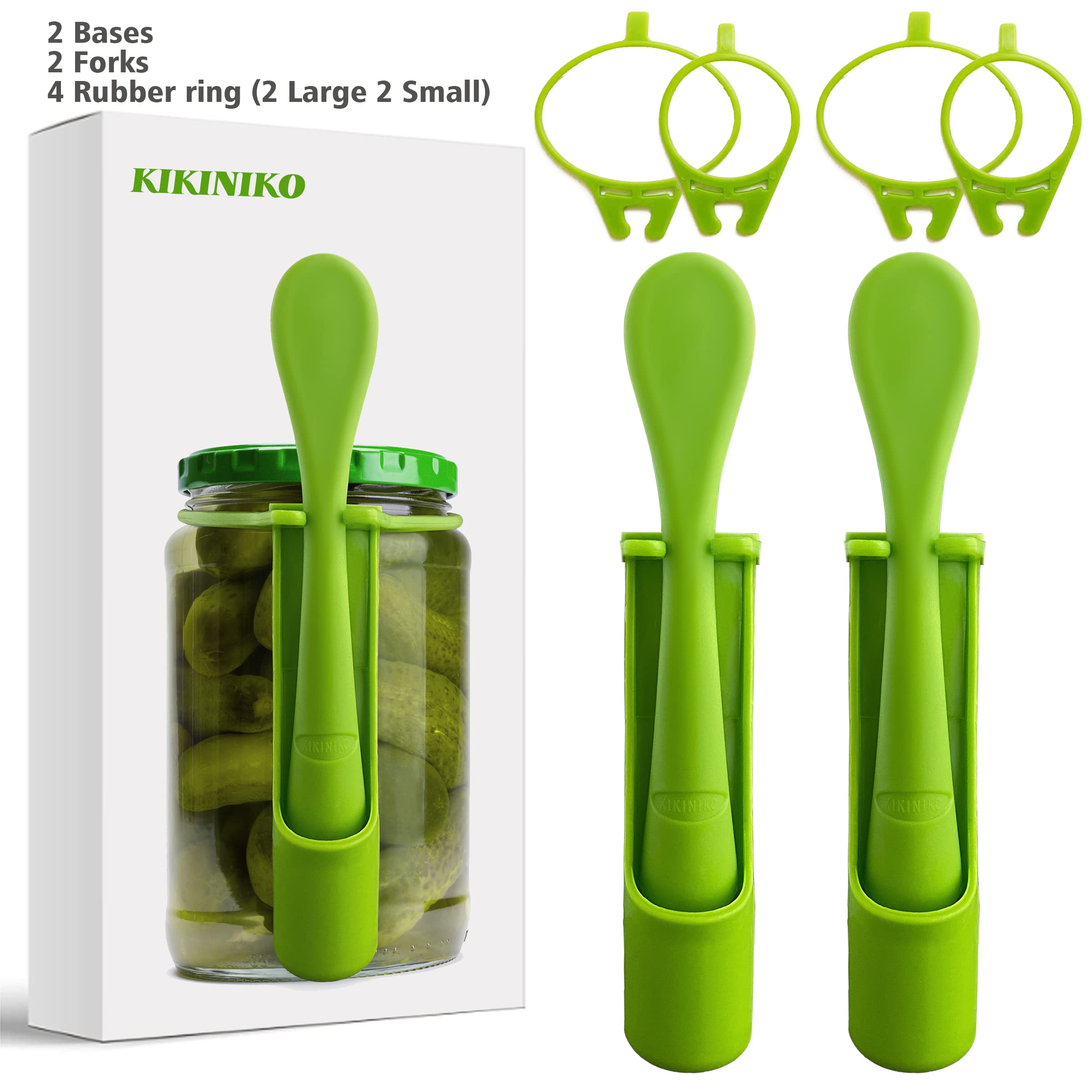 KIKINIKO Pickle Fork con funda para guardado cómodo.