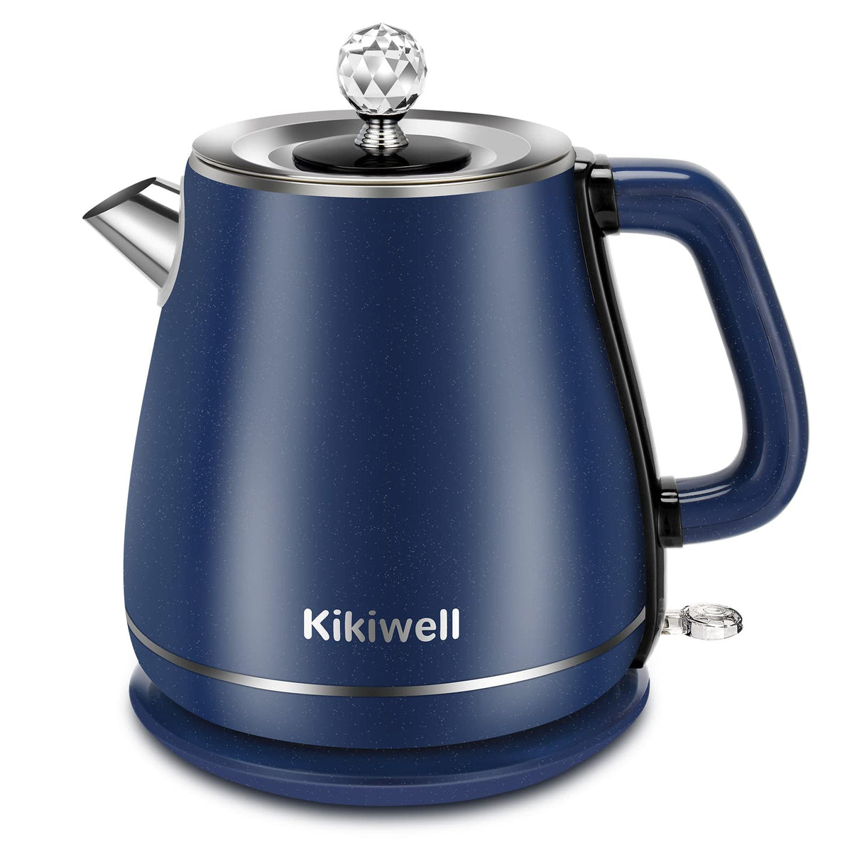 Kikiwell tetera eléctrica 1.8 L con interior de acero inoxidable para agua pura.