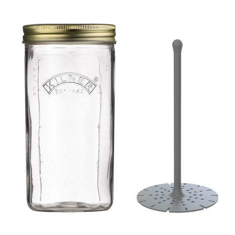 Kilner bote encurtidos con levitador drenaje eficaz para servir.