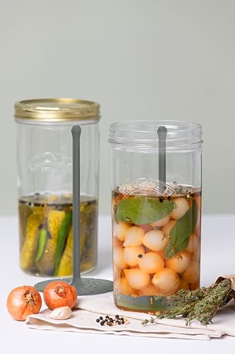 Kilner jarra encurtidos drenados preparación rápida.