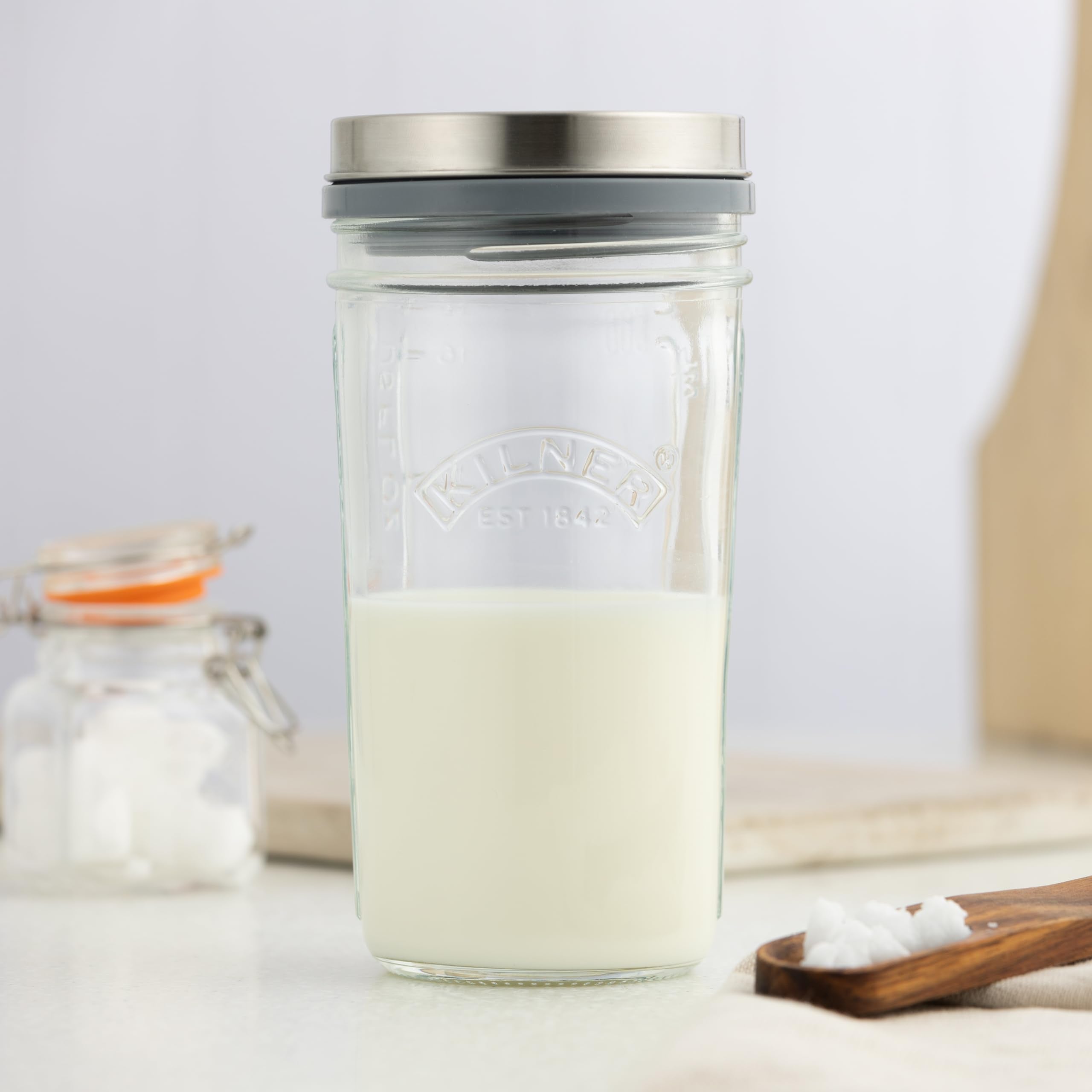 Kilner Kefir Set, frasco apto para lavavajillas facilita la limpieza.