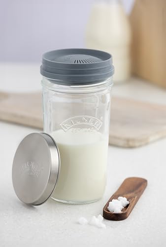 Kilner Kefir Set, tapa de acero inoxidable para sellar fermentación.