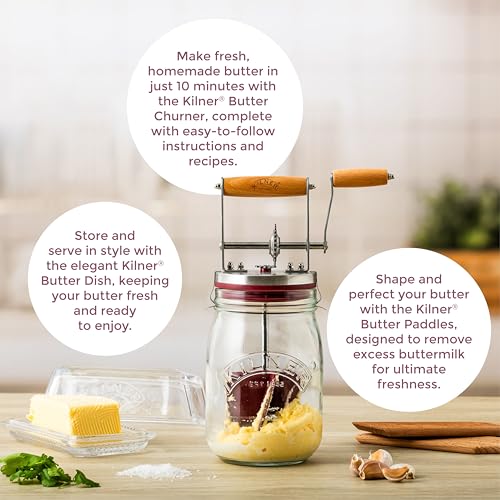 Kilner pala de silicona, batido suave de mantequilla.