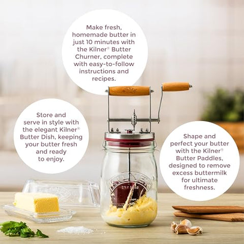 Kilner pala de silicona, batido suave de mantequilla.