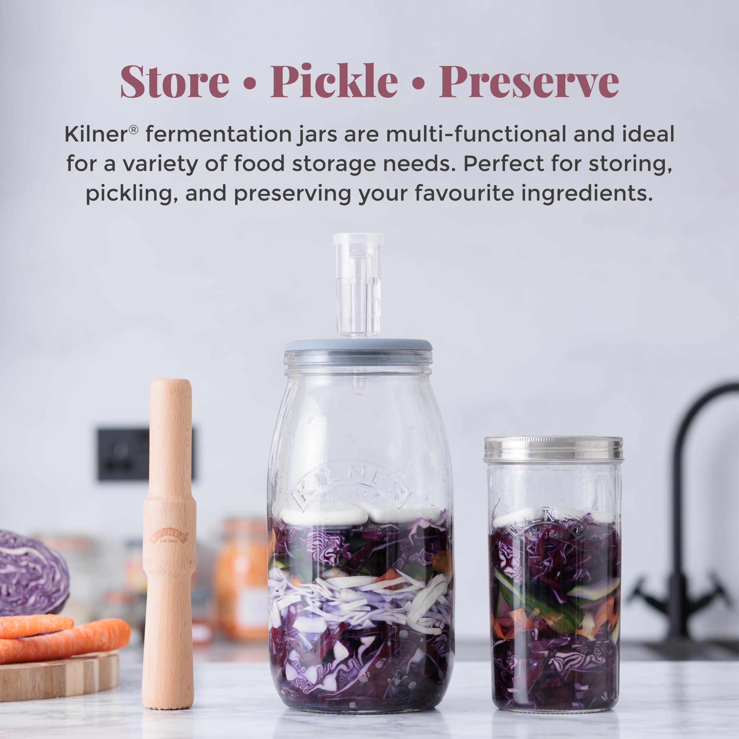Kilner uso para cebollas encurtidas.