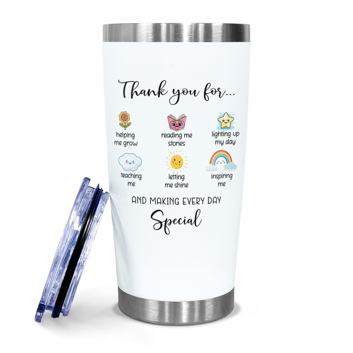 Vaso térmico Kilyhome con mensaje de agradecimiento para el profesor, ideal para el día a día.