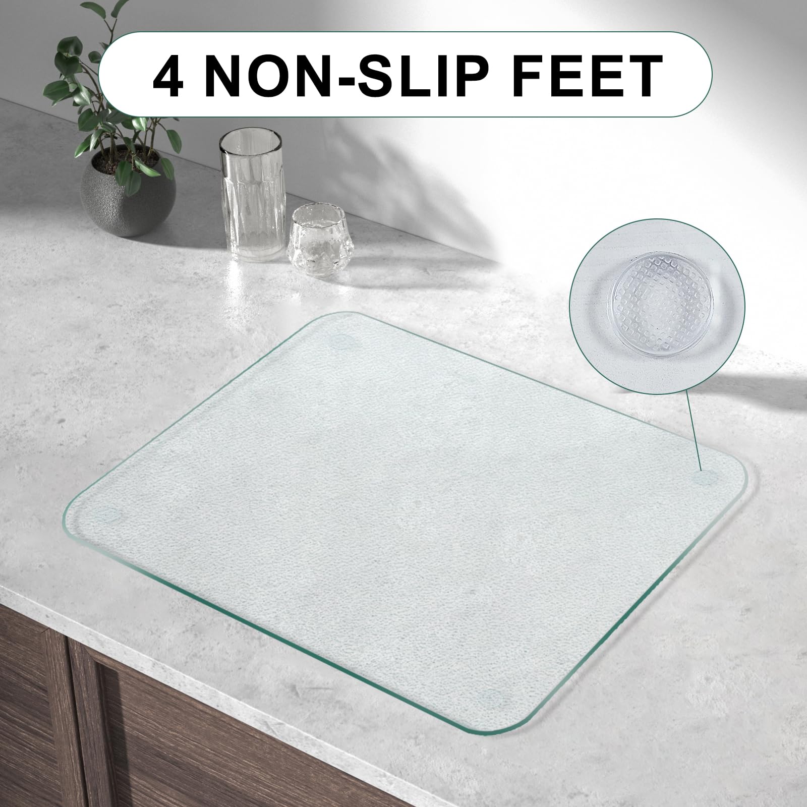 KimiDitt protector de mesa de vidrio para uso diario en cocina.