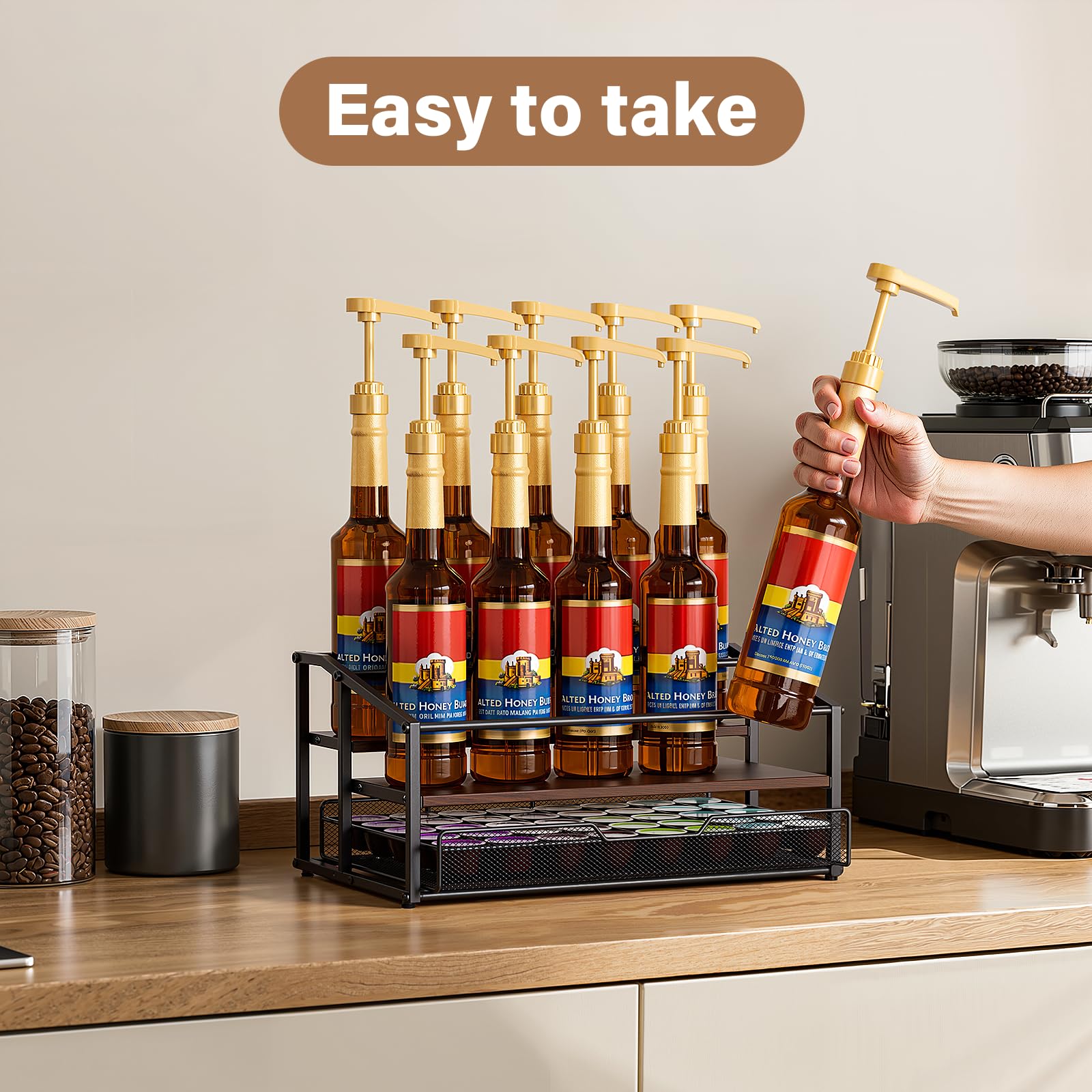 Kimilus capacidad para 40 cápsulas K-Cup, ideal para bar de casa.