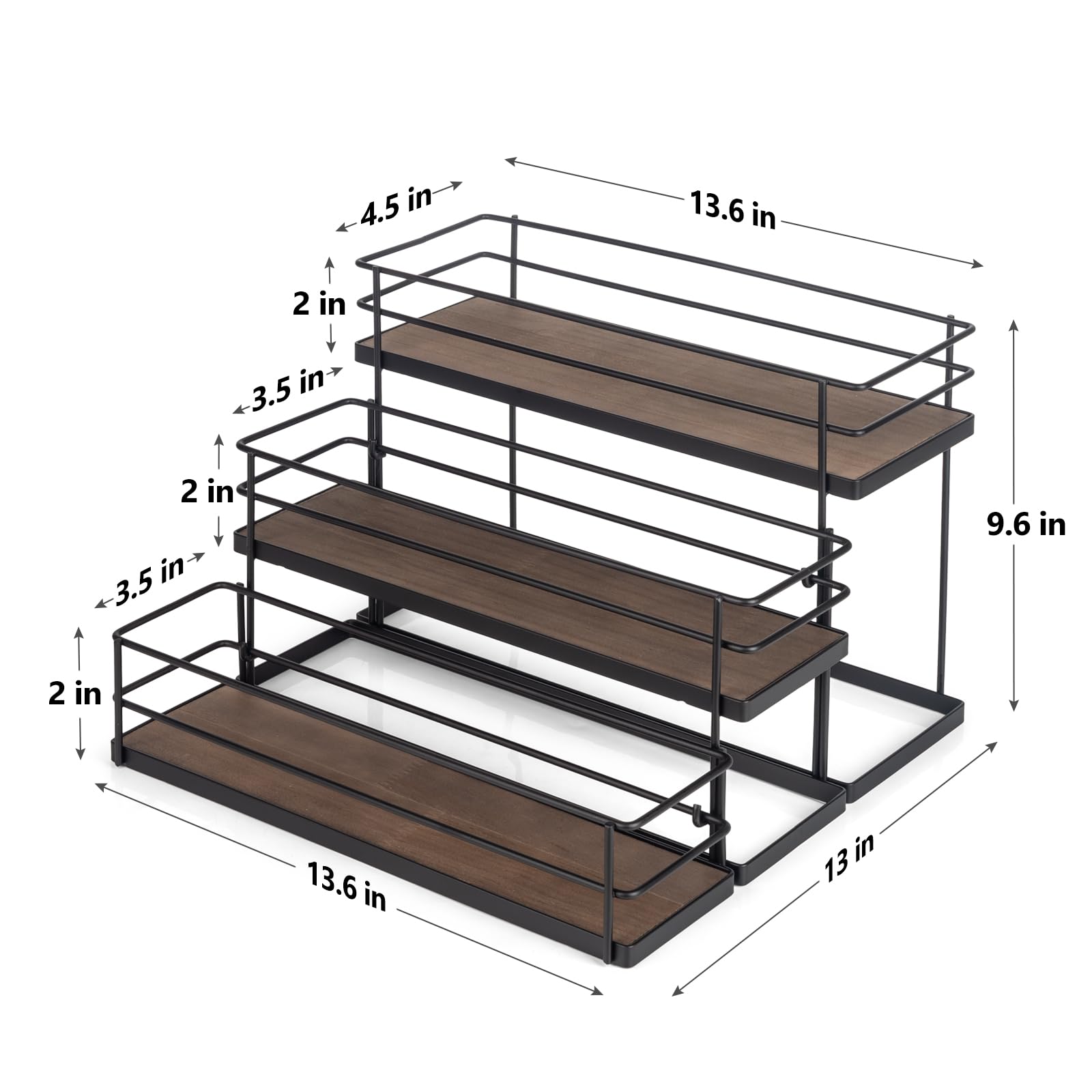 kimilus detalle marco de metal mate y base de madera resistente