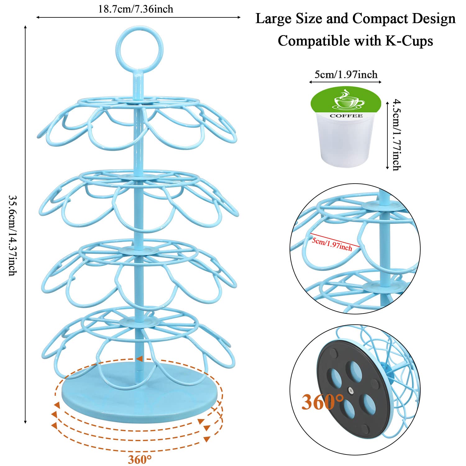 KIMIUP diseño circular compacto, ahorro de espacio