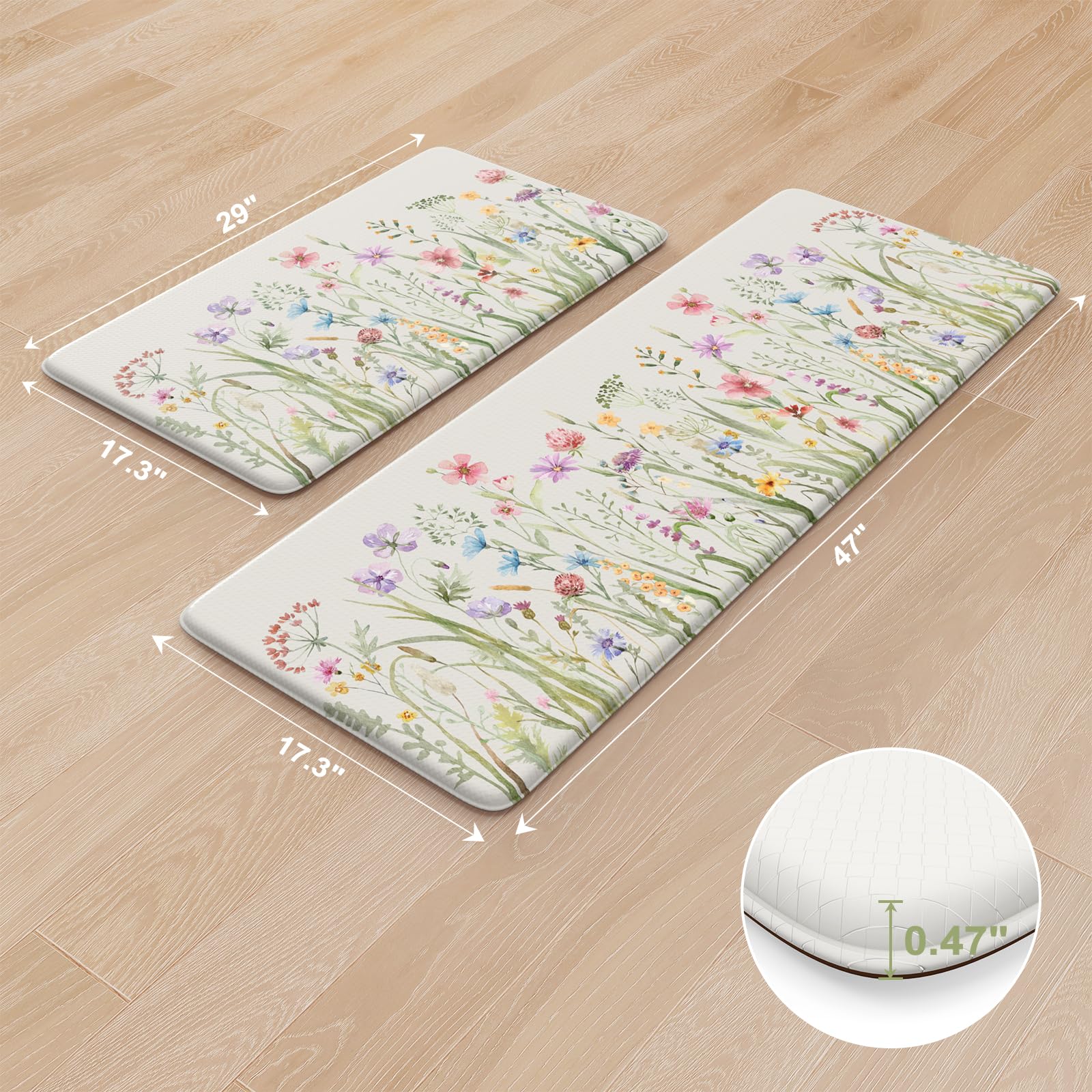 KIMODE alfombra antideslizante con bordes biselados para evitar tropiezos.