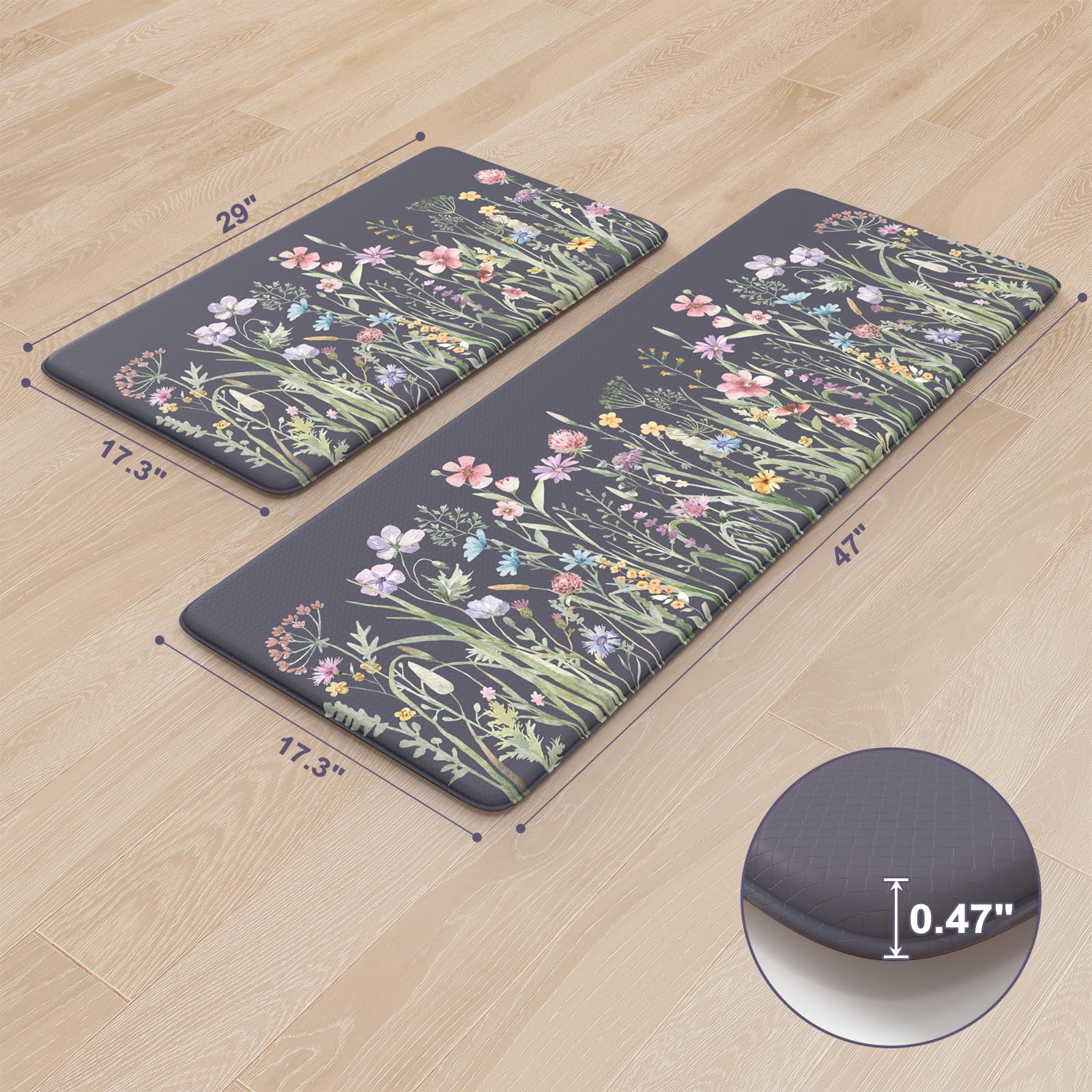 KIMODE alfombra cocina espesor 12 mm ofrece soporte durante tareas largas.
