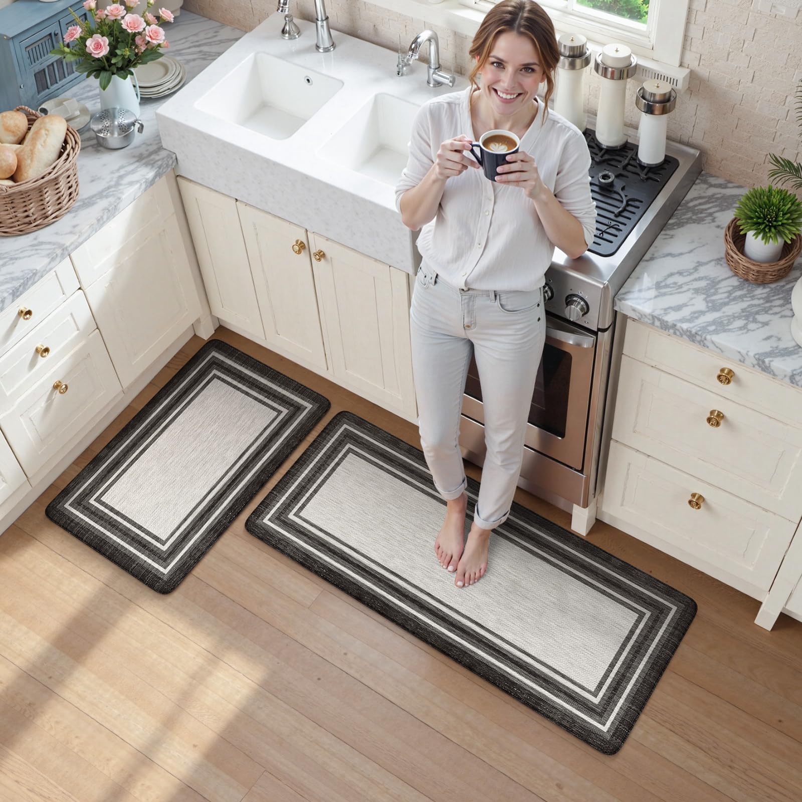 KIMODE alfombra de espuma gruesa, soporte suave para pies cansados