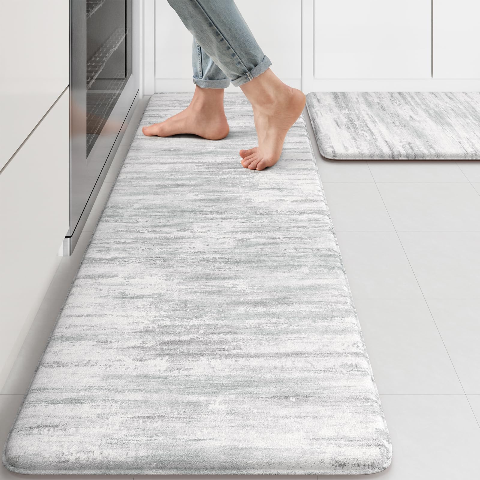 KIMODE alfombra anti-fatiga para cocina 47x17, acolchado para pies y espalda.