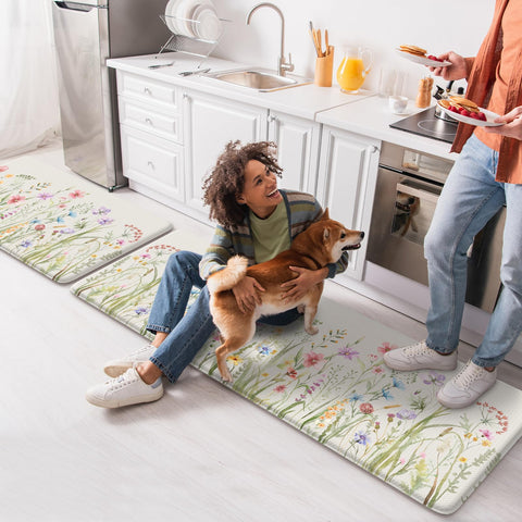 KIMODE conjunto de alfombras para áreas de alto tránsito en casa.