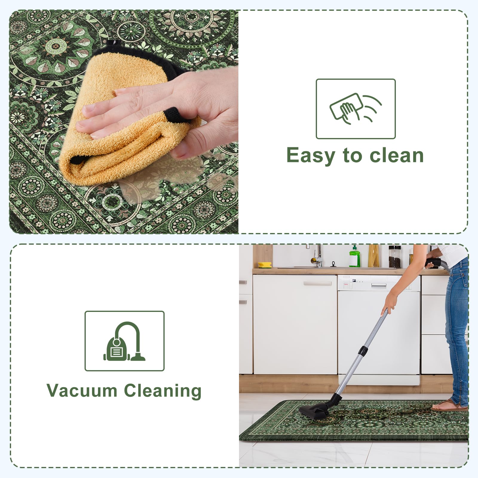 Lavable e impermeable KIMODE, fácil limpieza en la cocina.