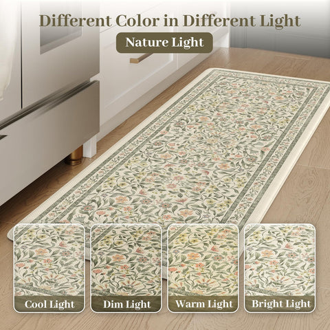 KIMODE mat cocina limpieza fácil 47x17, resistente a manchas y salpicaduras