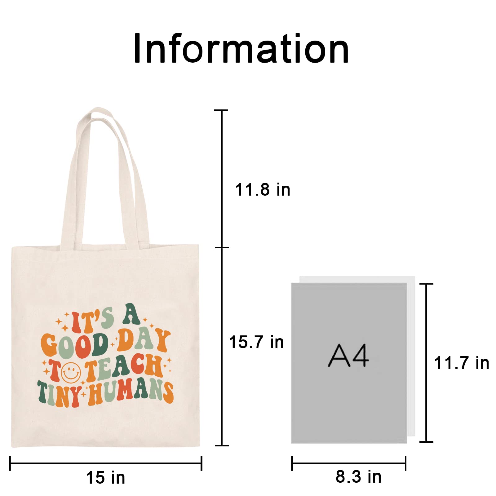 Kimoli tote canvas regalo para maestra, detalle significativo.
