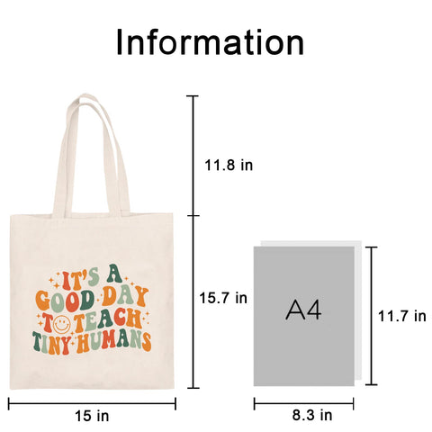 Kimoli tote canvas regalo para maestra, detalle significativo.