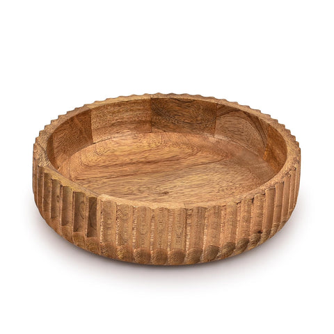 Kimona bowl de fruta en mango, interior suave para servir frutas frescas.